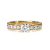 18ct Yellow and White Gold Diamond Solitiare Ring