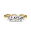 18ct Yellow and White Gold 3 Stone Diamond Ring