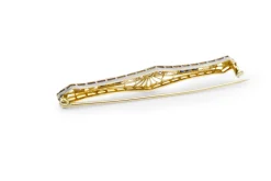 14ct Yellow and White Gold Antique Sapphire and Diamond Brooch
