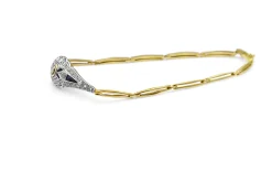 18ct Yellow and White Gold Sapphire and Diamond Art Deco Bracelet