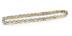 18ct Yellow and White Gold Fancy Link Bracelet