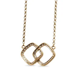 9ct Yellow and White Gold Diamond Infinity Necklace