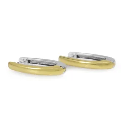 18ct Yellow and White Gold Hoop Earrings
