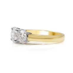 18ct Yellow and White Gold 3 Stone Diamond Ring
