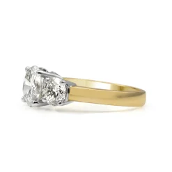 18ct Yellow and White Gold 3 Stone Diamond Ring