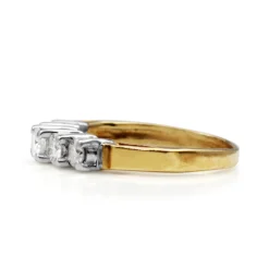 14ct Yellow and White Gold 5 Stone Diamond Ring