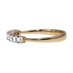 9ct Yellow and White Gold Fine Diamond Band