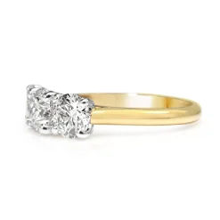 18ct Yellow and White Gold 3 Stone Diamond Ring