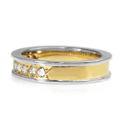 18ct Yellow and White Gold Diamond Band