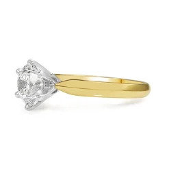 18ct Yellow and White Gold 1.65ct Diamond Solitaire Ring