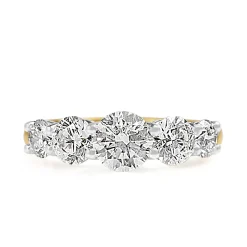 18ct Yellow and White Gold Graduated 5 Stone Diamond Ring