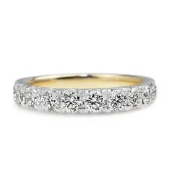 18ct Yellow and White Gold .90ct Diamond Band