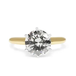 14ct Yellow and White Gold 2.25ct Diamond Solitaire Ring