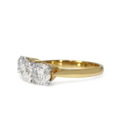 18ct Yellow and White Gold 3.00ct 3 Stone Diamond Ring