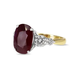 18ct Yellow and White Gold Ruby And Diamond 5 Stone Ring