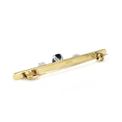 18ct Yellow and White Gold Sapphire and Diamond Bar Brooch
