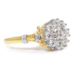 18ct Yellow and White Gold Antique Style Diamond Ring