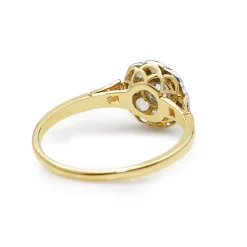 18ct Yellow and White Gold Antique Diamond Daisy Ring