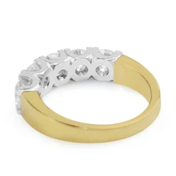 18ct Yellow and White Gold 5 Stone Diamond Ring