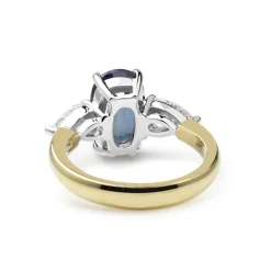 18ct Yellow and White Gold Sapphire and Diamond Ring