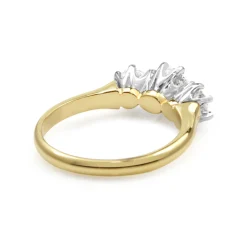 18ct Yellow and White Gold 3 Stone Diamond Ring
