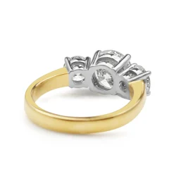 18ct Yellow and White Gold 3 Stone Diamond Ring