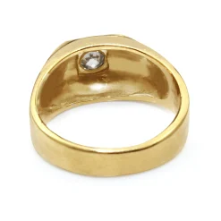 14ct Yellow and White Gold Old Cut Diamond Ring