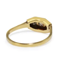 18ct Yellow and White Gold Art Deco Diamond Ring
