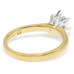 18ct Yellow and White Gold Diamond Solitaire Ring