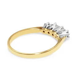 18ct Yellow and White Gold 4 Stone Diamond Ring