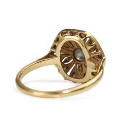 18ct Yellow and White Gold Art Deco Old and Rose Cut Diamond Ring