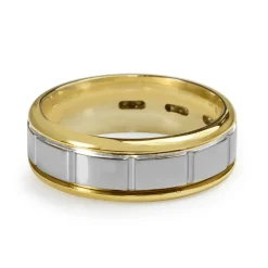 18ct Yellow and White Gold Diamond Band