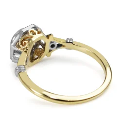 18ct Yellow and White Gold Vintage Style Diamond Ring