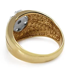 14ct Yellow and White Gold Cluster Ring