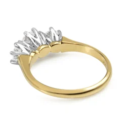 18ct Yellow and White Gold 3 Stone Diamond Ring