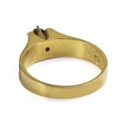 18ct Yellow and White Gold Illusion Set Diamond Solitaire Ring