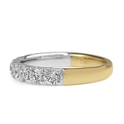 18ct Yellow and White Gold .90ct Diamond Band