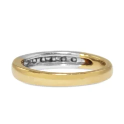 9ct Yellow and White Gold Diamond Band
