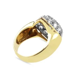 18ct Yellow and White Gold Cubic Zirconia Cocktail Ring