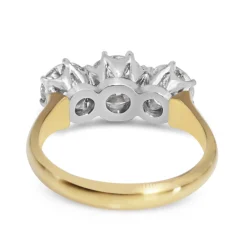 18ct Yellow and White Gold 3 Stone Diamond Ring