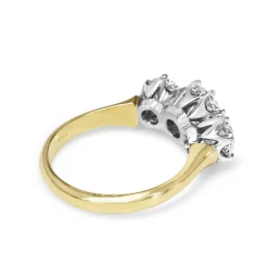 18ct Yellow and White Gold 3 Stone Diamond Ring