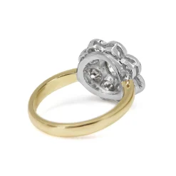18ct Yellow and White Gold Daisy Diamond Ring