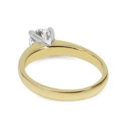 18ct Yellow and White Gold 1.00ct Diamond Solitaire Ring