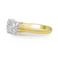 18ct Yellow and White Gold 3 Stone Diamond Ring