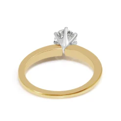 18ct Yellow and White Gold 6 Claw Solitaire