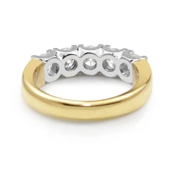 18ct Yellow and White Gold 5 Stone Diamond Ring