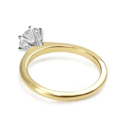 18ct Yellow and White Gold 1.01ct Diamond Solitaire Ring