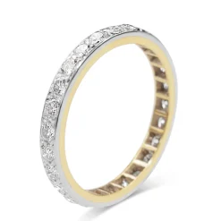 18ct Yellow and White Gold All Round Diamond Eternity Band Ring