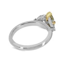 18ct Yellow and White Gold Yellow 'Moval' Diamond Ring