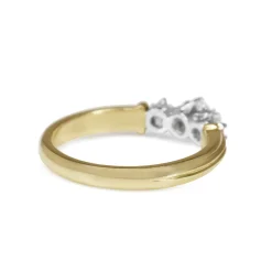 18ct Yellow and White Gold 3 Stone Vintage Style Diamond Ring